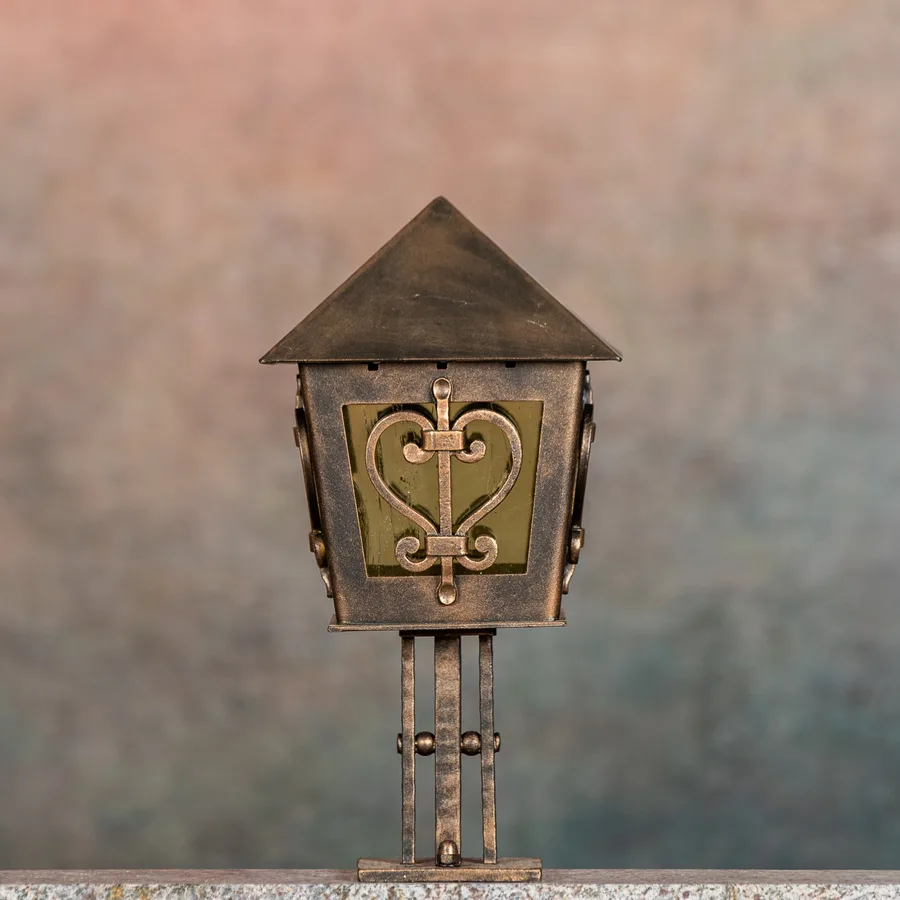 Allgäu Laterne, Heart, Kupfer patiniert