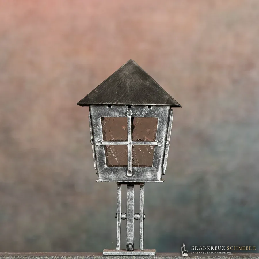 Allgäu Laterne, Cross, Silber patiniert
