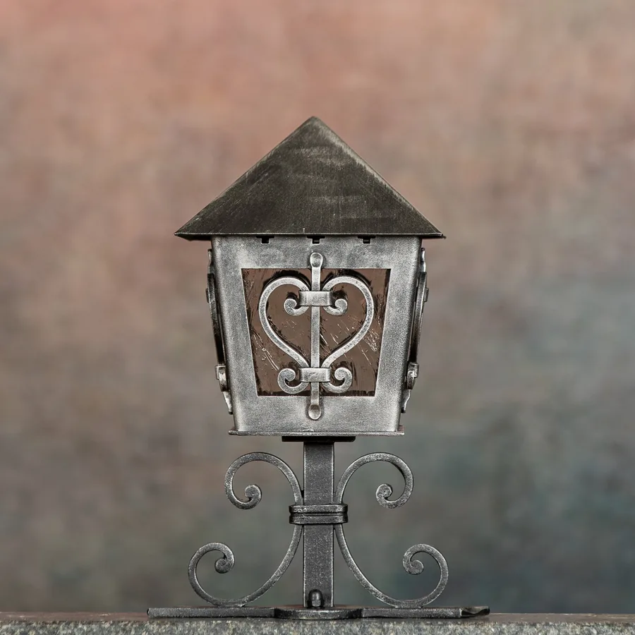 Germering Laterne, Heart, Silber patiniert