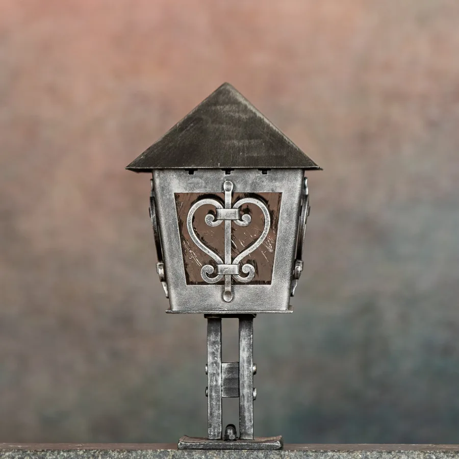 Kärnten Laterne, Heart, Silber patiniert