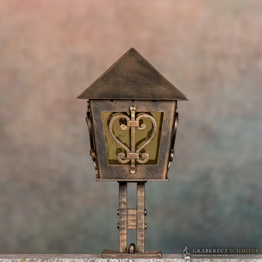 Kärnten Laterne, Heart, Kupfer patiniert