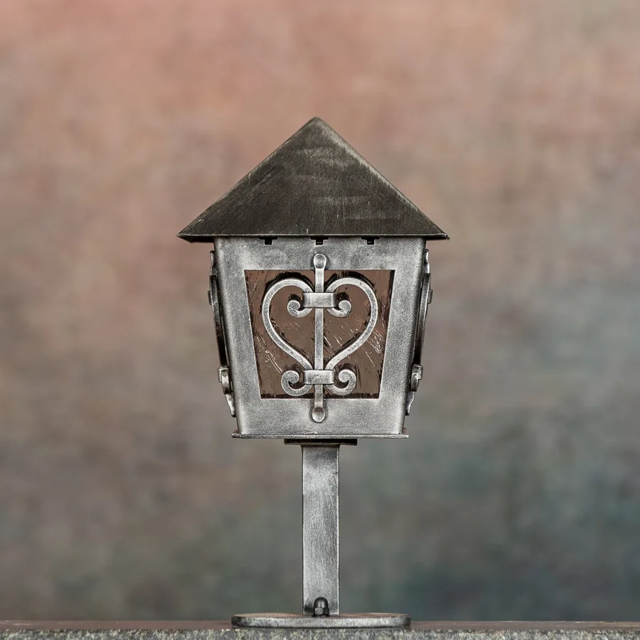 Rosenheim Laterne, Heart, Silber patiniert
