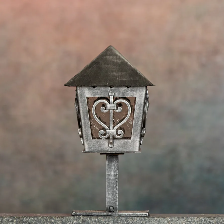 Salzburg Laterne, Heart, Silber patiniert