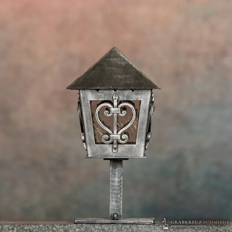 Salzburg Laterne, Heart, Silber patiniert