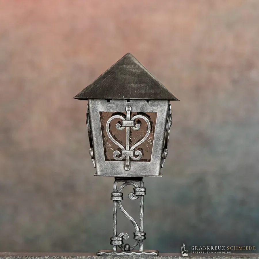 Tirol Laterne, Heart, Silber patiniert