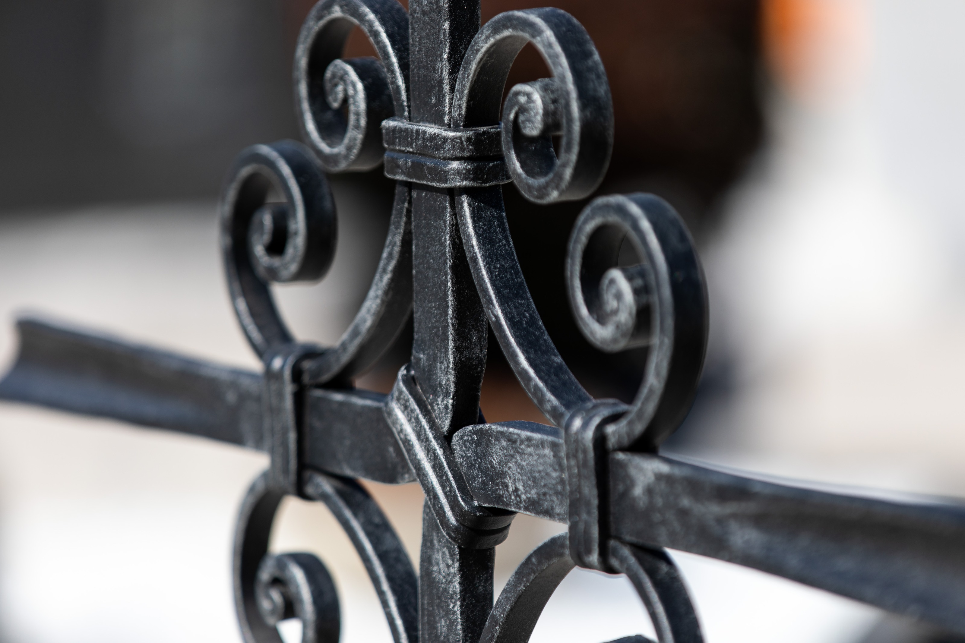 Bünde, Schnecken und Rosette am fertigen Modell Germering, hier mit Silberpatina.