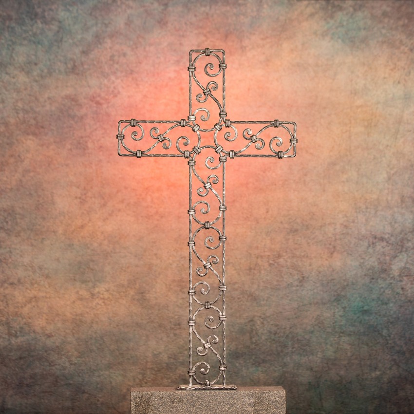 Grabkreuz Tirol in Silberpatina