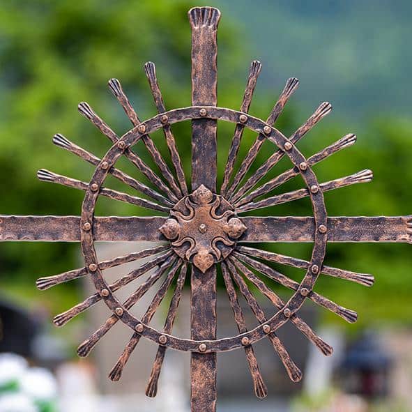 Geschmiedetes Grabkreuz Heidelberg Detail